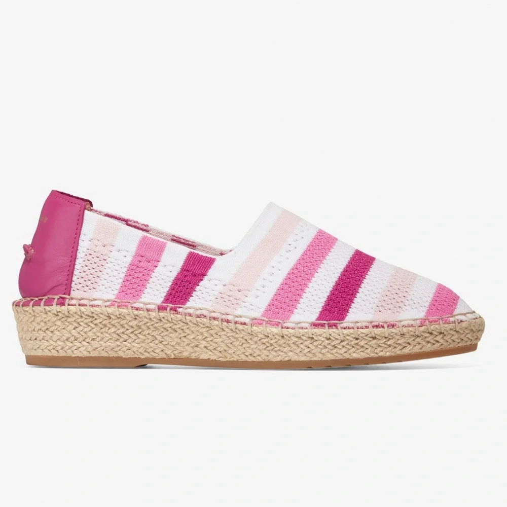 ❤️❤️NWT Cole HAAN Women's Cloudfeel Espadrille❤️❤️pink /white